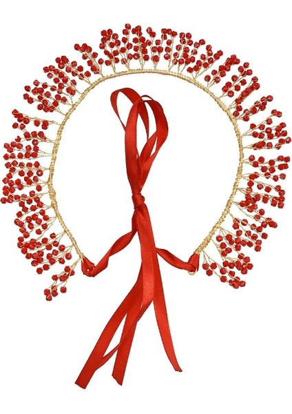 Tekrar El Yapımı Romantik Gül Altın Saç Bandı Inci Kurdele Düğün Bantlar Kadınlar Için Gelin Yarışması Baş Adet Tiaras Takı (Yurt Dışından)