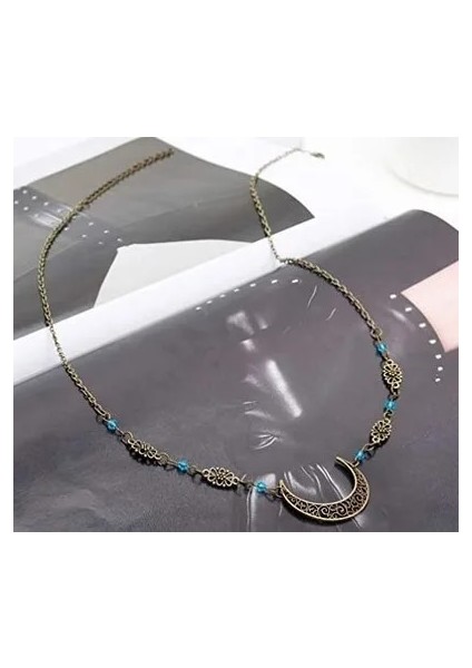 VGH008-7 Sıcak Retro Gotik Tarzı Hollow Ay Desen Aksesuarları Kızlar Için Kafa Zinciri Damla Kristal Boncuk Headdress (Yurt Dışından)
