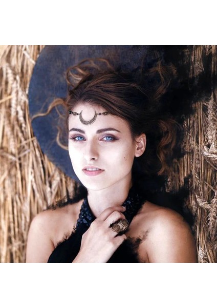 VGH008-7 Sıcak Retro Gotik Tarzı Hollow Ay Desen Aksesuarları Kızlar Için Kafa Zinciri Damla Kristal Boncuk Headdress (Yurt Dışından) fiyatları