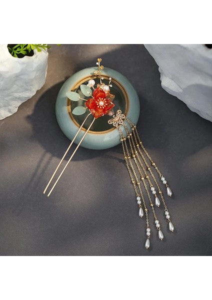 Stil 9 Çin Hanfu Saç Aksesuarları Kadınlar Için Tokalar Çiçek Inci Uzun Püskül Adım Sallamak Saç Çubukları Vintage Düğün Gelin Takı (Yurt Dışından) fiyatları