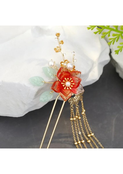Stil 9 Çin Hanfu Saç Aksesuarları Kadınlar Için Tokalar Çiçek Inci Uzun Püskül Adım Sallamak Saç Çubukları Vintage Düğün Gelin Takı (Yurt Dışından) indirimleri