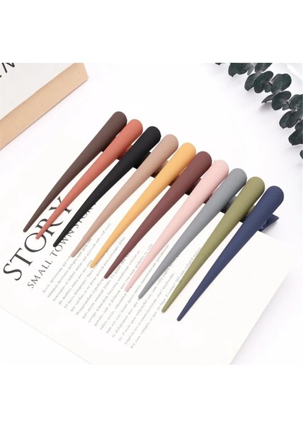 No.7 Boyutu 2021 Moda Kadın Akrilik Ördek Gaga Firkete Pençe Çok Renkli Kadın Firkete Saç Aksesuarları Reçine Boynuz Klip Headdress (Yurt Dışından) indirimleri