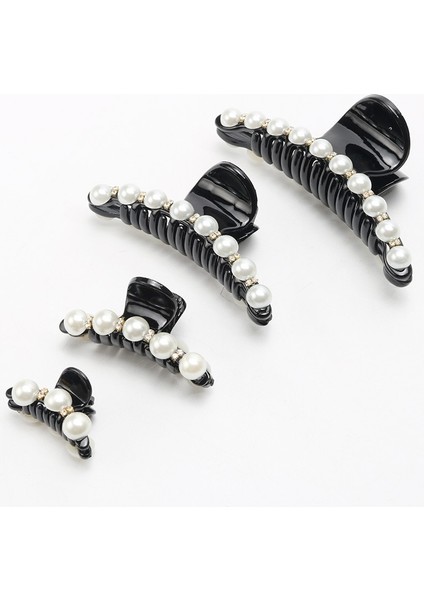 Siyah 10 Boncuk Kadınlar Için Moda Büyük Rhinestone Tokalar Inci Saç Klipleri Kızlar Için Yengeç Saç Pençeleri Tokalarım Şapkalar Saç Aksesuarları (Yurt Dışından) fırsatları