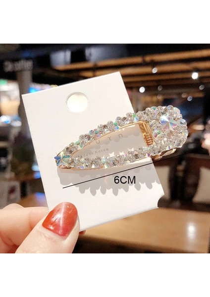 Altın Taş Kısa Taklidi Saç Tokası Kız Yapış Saç Tokası Sopa Saç Tokası Saç Şekillendirici Aksesuarları Kadınlar Kız Yeni Moda Kadınlar Için F5651 (Yurt Dışından)