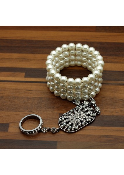 Gül Altın Bileklik Vintage Kristal Yaprak Great Gatsby Kafa Bandı Inci Gül Altın Siyah Düğün Tiara ve Gelin Saç Takı Için Taç Başlığı (Yurt Dışından) indirimleri