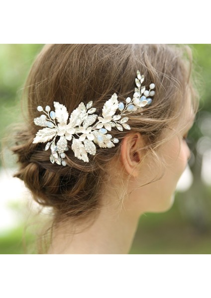 Gül Altın Rengi Gelin Saç Tarak Klip Kafa Düğün Saç Aksesuarları Rhinestone Çiçek Gelin Saç Aksesuarları Tiara Kafa Kafa Takı (Yurt Dışından) modelleri