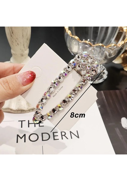 Gümüş Yapay Elmas Taklidi Saç Tokası Kız Yapış Saç Tokası Sopa Saç Tokası Saç Şekillendirici Aksesuarları Kadınlar Kız Yeni Moda Kadınlar Için F5651 (Yurt Dışından)