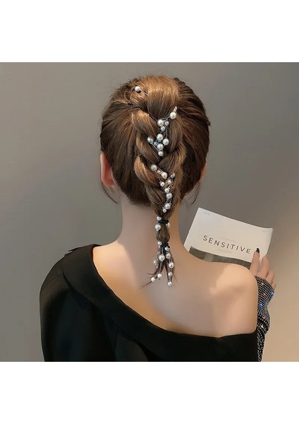 HH010-5 Kadınlar Için 2 Adet Kore Tokalar Uzun Püskül Saç Aksesuarları Inci Örgülü Saç Zinciri Artefakt Kafa Takı Düğün Ziyafet Mücevher (Yurt Dışından) modelleri