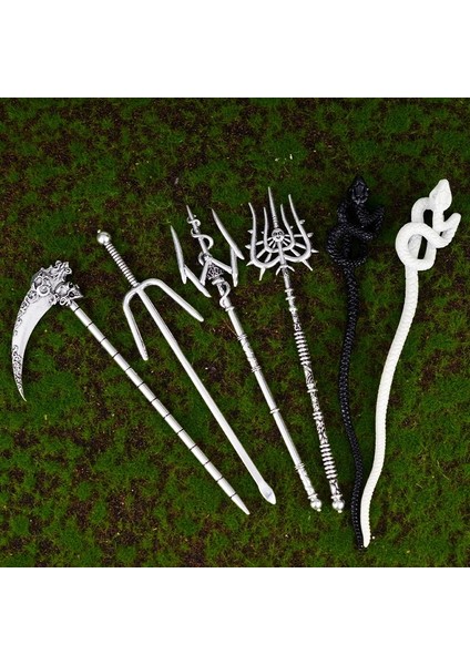 Hiçbiri Gümüş Cadı Saç Tokası Hilal Ay Tanrıçası Kılıç Firkete Wiccan Kadınlar Için Gotik Takı Pagan Wicthcraft (Yurt Dışından) modelleri