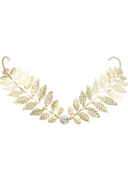 NO.629 Beden Barok Altın Renk Yaprak Hairband Başlığı Taç Tiara Headdress Roma Tanrıçası Yunan Takı Gelin Düğün Saç Aksesuarları (Yurt Dışından)