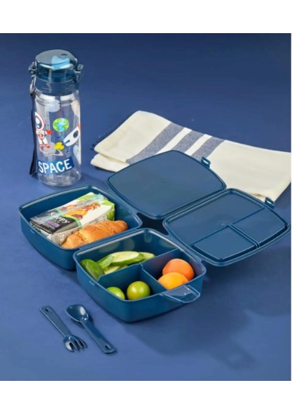 Lisanslı 4 Bölmeli Beslenme Kutusu | Yemek Saklama Kabı Beslenme Çantası ve Beslenme Kabı fiyatları