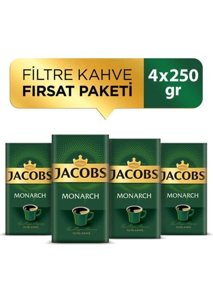 Monarch Filtre Kahve 250 gr x 4 Paket