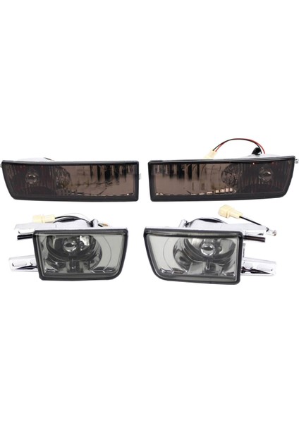 1set/4pcs Car Front Bumper Fog Light+Turn Signal Lamp For Mk3 Golf 1993-1998 D Lens Foglight Corner Signal (Yurt Dışından)