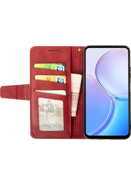 Oppo RENO11 F 5g Deri Kılıf Buzağı Dokulu Cüzdan Darbeye Dayanıklı Kapak (Yurt Dışından)