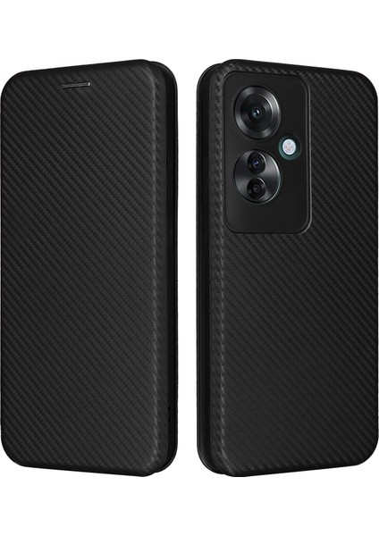 Oppo RENO11 F 5g Manyetik Karbon Fiber Doku Deri Kapak Çevirin (Yurt Dışından)