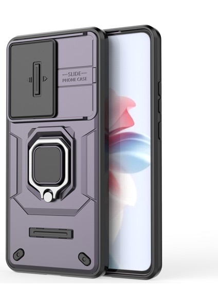 Oppo RENO11 F 5g Halka Kickstand Pc + Tpu Arka Kabuk, Slayt Kamera Kapağı (Yurt Dışından)