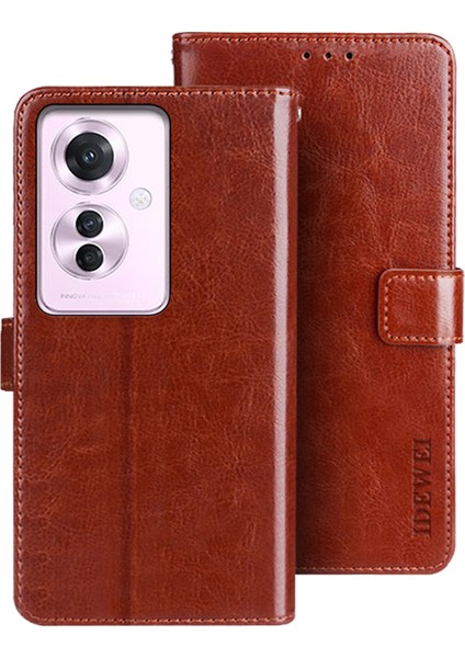 Oppo RENO11 F 5g Deri Kılıf Folio Flip Cüzdan Koruyucu Telefon Kapağı (Yurt Dışından)