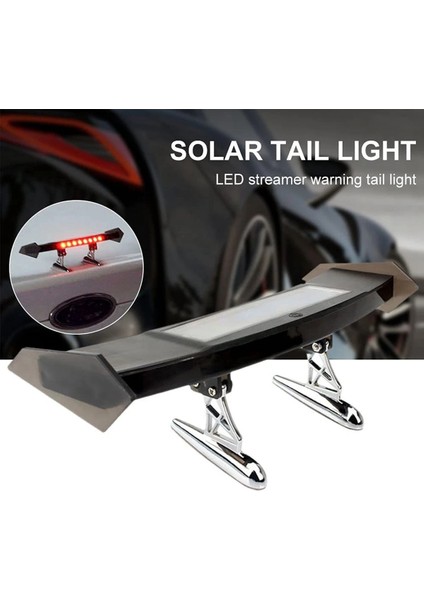 Mini Küçük Güneş Arabası LED Arka Spoiler Kanat Gt Tarzı Araba Uyarı Lambası Dönüş Sinyali 4 Modu Dekorasyon (Yurt Dışından) fırsatları