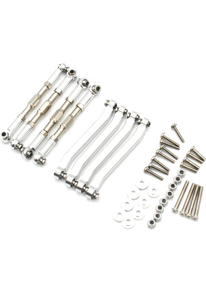 Metal Şasi Çekme Çubukları Bağlantı Süspansiyon Rot Çubuğu Mn D90 D91 D96 D99 D99S MN90 MN99S 1/12 Rc Araba Yükseltme Parçaları, Gümüş (Yurt Dışından)