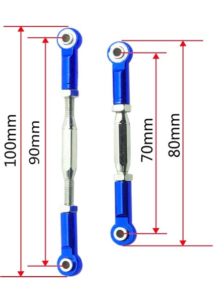 Adet Metal Ayarlanabilir Direksiyon Bağlantı Servo Bağlantı Çekme Çubuğu Slash 5807 HQ727 1/10 Rc Araba Yükseltilmiş Parçalar, 3 (Yurt Dışından)