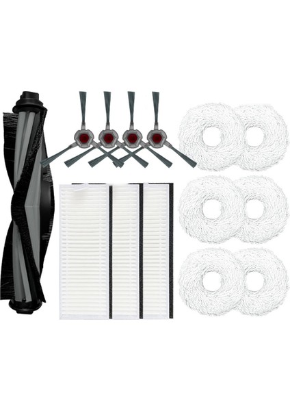 Debot N9 + Plus Kendi Kendini Temizleyen Robotlu Süpürge Aksesuarları Hepa Filtre Ana Yan Fırça Pedi Paspas Bezleri (Yurt Dışından)