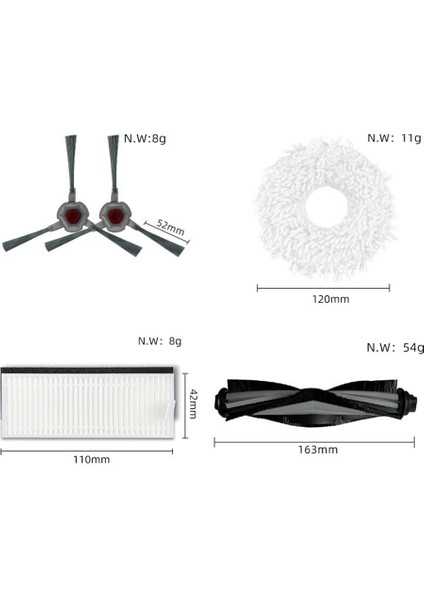 Debot N9 + Plus Kendi Kendini Temizleyen Robotlu Süpürge Aksesuarları Hepa Filtre Ana Yan Fırça Pedi Paspas Bezleri (Yurt Dışından) indirimleri
