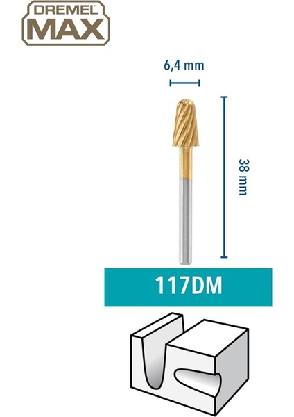 Max Yüksek Devirli Kesici 6,4 mm (117DM)