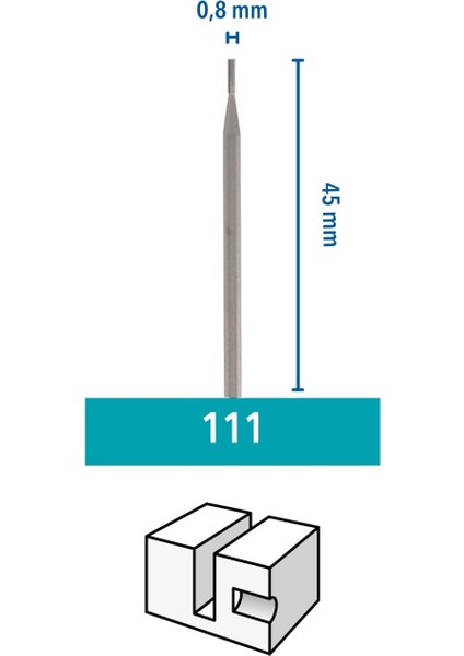 08 Mm Gravür (Oyma) Freze 3 Adet indirimleri