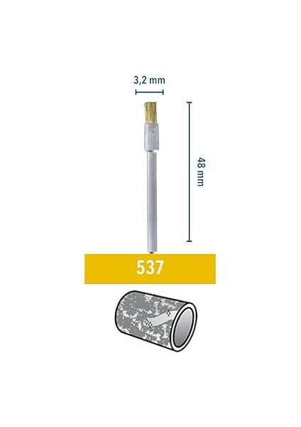 Düz Pirinç Fırça 32 Mm 3 Adet