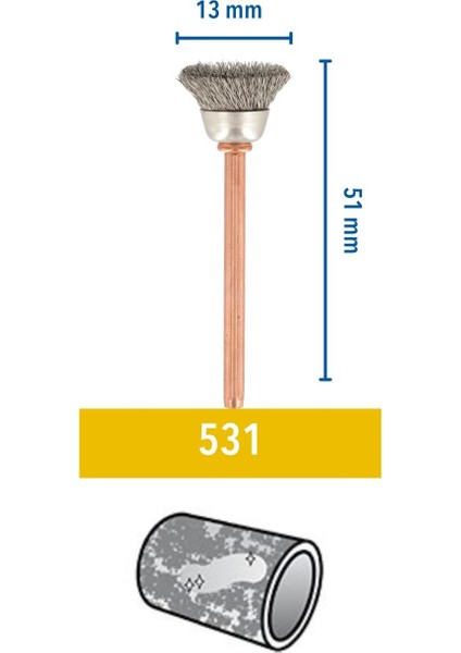 Paslanmaz Çelik Fırça 13 Mm (531)
