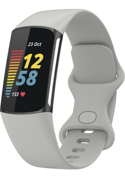 For Fit Charge 5 Silikon Kordonlu Saat Kaya Grisi (Yurt Dışından) fırsatları
