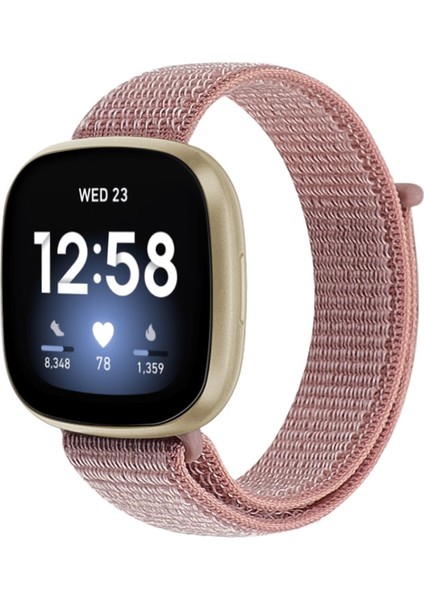 Fit Versa 3 Naylon Kordonlu Saat Için Gül Pembesi (Yurt Dışından) fiyatları
