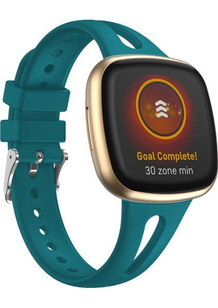 Fit Versa 3 / 4 Silikon Saat Bandı Kaya Mavisi Için (Yurt Dışından)