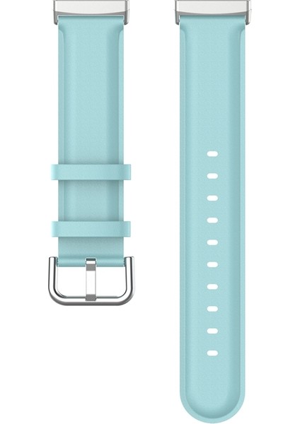 Deri Saat Kordonu For Fit Versa 3 / Sense For Fitbit Versa 3 / Sense Açık Mavi (Yurt Dışından)