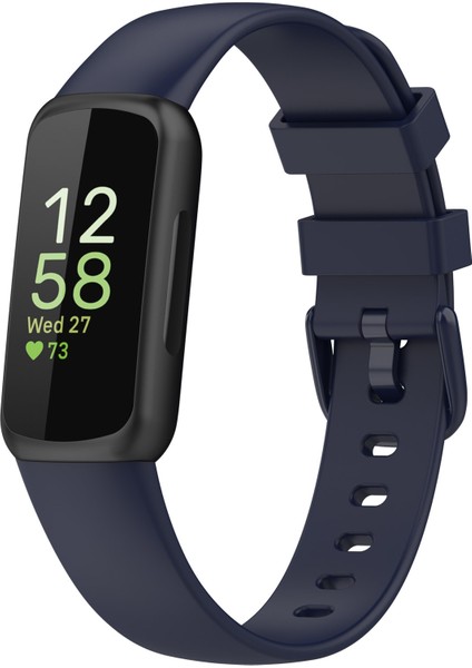 Fit Inspire 3 Koyu Mavi Için Silikon Saat Bandı (Yurt Dışından)