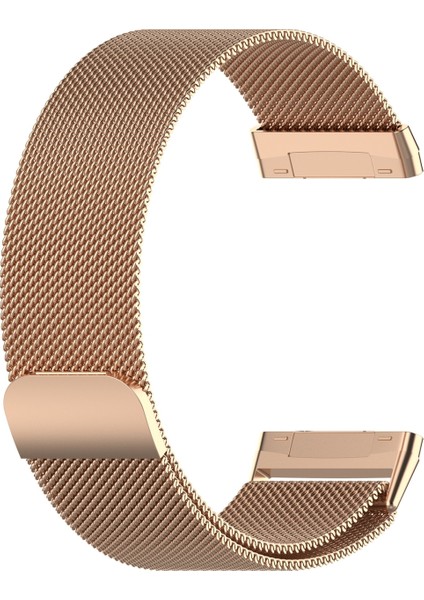 Metal Örgü Kordonlu Saat, Fitbit Versa 4 / 3 Için Küçük Boy (Küçük Boy) Pembe Altın (Yurt Dışından) modelleri