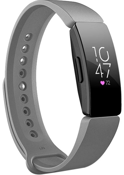 Fit Inspire Hr Gri Için Çıtçıtlı Kordonlu Saat (Yurt Dışından)