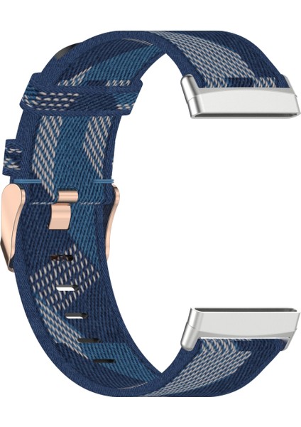 Örgü Kanvas Saat Kordonu Fit Sense Için Fitbit Sense Mavisi Için (Yurt Dışından)
