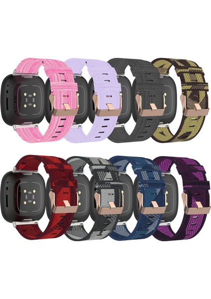 Örgü Kanvas Saat Kordonu Fit Sense Için Fitbit Sense Mavisi Için (Yurt Dışından)