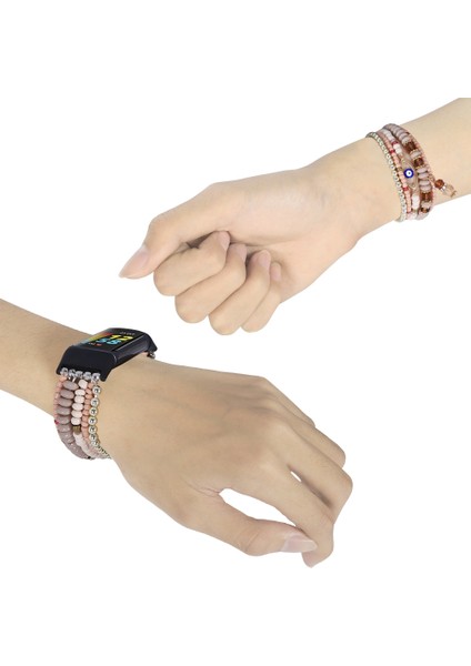 Fit Charge 5 Açık Kahve Için Göz Boncuklu Zincirli Saat Bandı (Yurt Dışından) fırsatları