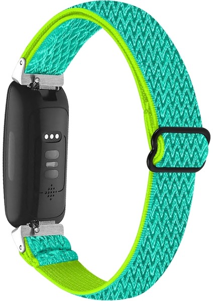 Fitbit Inspire 3 Nane Yeşili Için Dalga Örgülü Naylon Askı (Yurt Dışından)