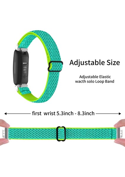 Fitbit Inspire 3 Nane Yeşili Için Dalga Örgülü Naylon Askı (Yurt Dışından)