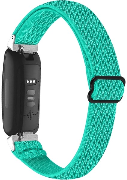 Fitbit Inspire 3 Teal Için Dalga Örgülü Naylon Kayış (Yurt Dışından)