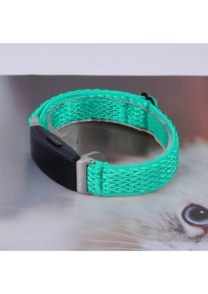 Fitbit Inspire 3 Teal Için Dalga Örgülü Naylon Kayış (Yurt Dışından)
