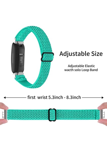 Fitbit Inspire 3 Teal Için Dalga Örgülü Naylon Kayış (Yurt Dışından)