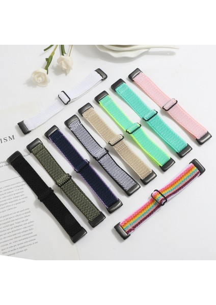 Fitbit Charge 5 Rainbow Için Naylon Saat Bandı (Yurt Dışından)