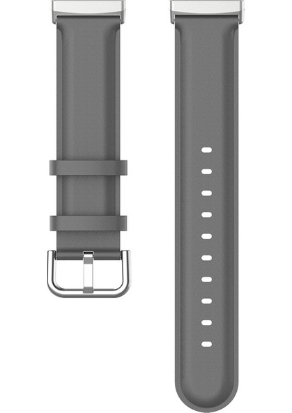 Fit Versa 4 / Sense 2 Için Fitbit Versa 4 / Sense 2 Gri Için Hakiki Deri Saat Bandı (Yurt Dışından)