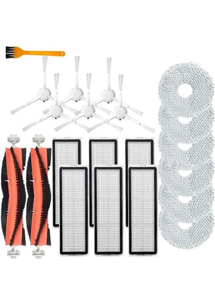 Bot Için W10 W10 Pro Hepa Filtre Ana Fırça Paspas Bezi Yan Fırça Vakum Kitleri 21 Adet (Yurt Dışından)