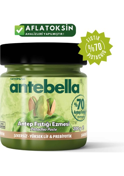 Antep Fıstık Ezmesi(Şekersiz) 200 g - Antep Fıstığı Ezmesi