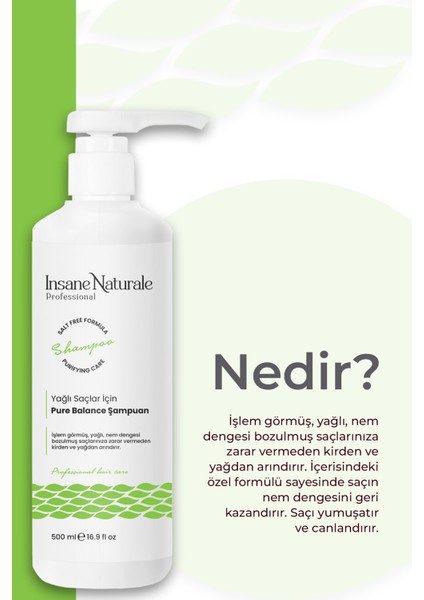 Yağlı Saçlar Için Nem Dengeleyici Pure Balance Şampuan 500 ml